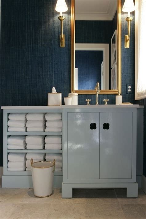 And collected from open source of web. Teal Grasscloth - Contemporary - bathroom - Drake Design ...