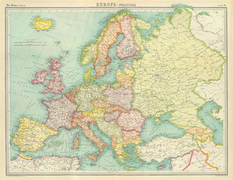 Политическая карта Европы 1922 г — Картографический архив старые карты