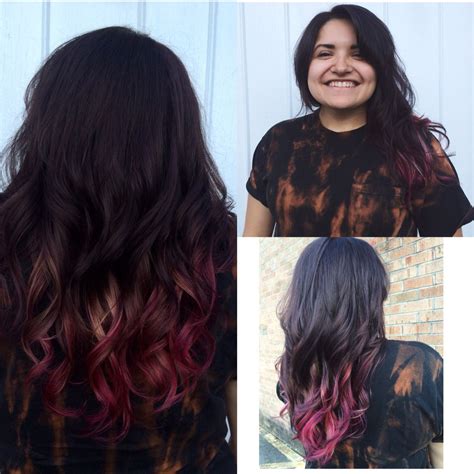 Violet With Blonde Purple And Pink Dipped Ends Paul Mitchell Color
