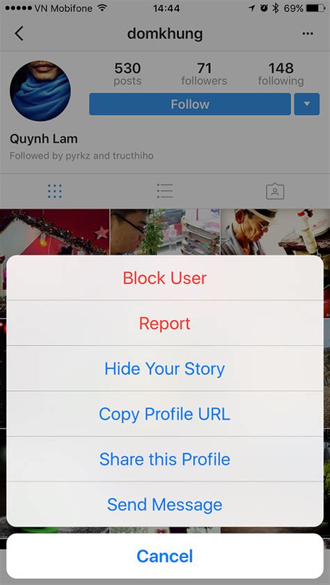 Instagram's menu is represented by three horizontal bars. Can we follow someone who blocked us on Instagram? - Quora