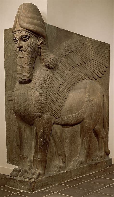 Human Headed Winged Bull And Winged Lion Lamassu Neo Assyrian Ca