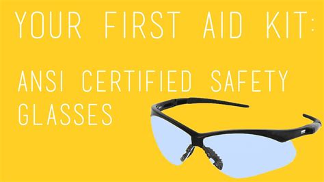 Ansi Certified Safety Glasses Youtube