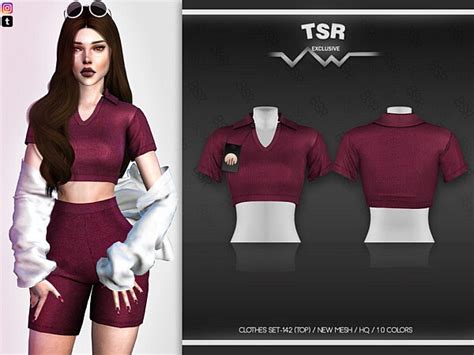 Clothes Set 142 Top Bd504 By Busra Tr From Tsr Sims 4 Downloads