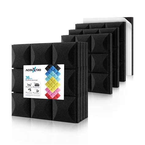 Buy Sound Proof Foam Panels 36 Pack 12 X 12 X 2 Inches Acoustic Panels