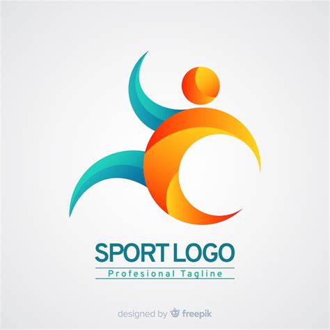 Sport Logo Template With Abstract Shapes Vector Free Download
