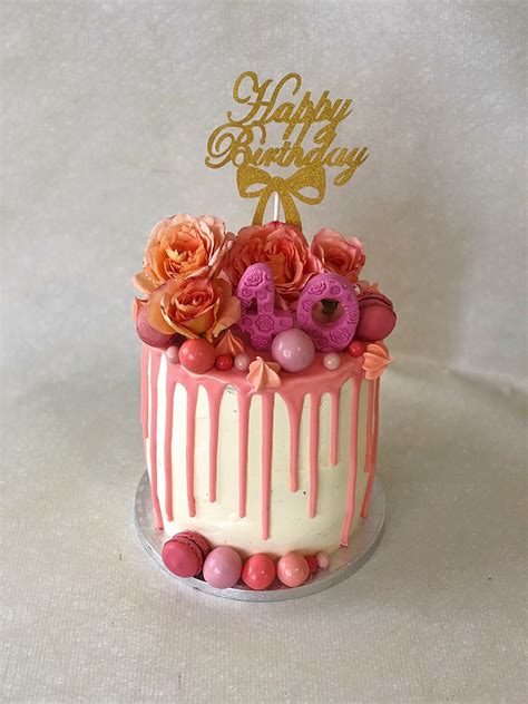 drip cake pink drip cake girly drip cake 40th birthday cake birthday cake cake for lady
