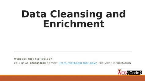 What Is Data Cleansing And Enrichment Process Important For Sales And Marketing By Webcodepuja