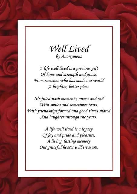 15 A Life Well Lived Encouraging Poems Quotes