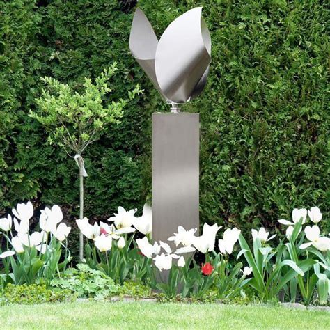 Gartenfigur edelstahl steinvogel mit naturstein, wetterfest, rostfrei. Outdoor | Steinskulptur, Gartengestaltung, Windspiele