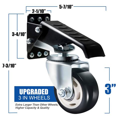 Solejazz Workbench Caster Kit 400kg Capacity Heavy Duty Retractable