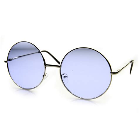 Festival Hippie Oversize Round Color Lens Sunglasses Zerouv