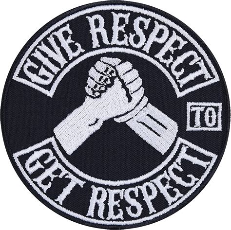 Biker Patches For Vest Give Respect To Get Respect Biker Patches Iron On