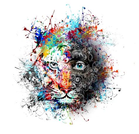 Abstract Tiger ⬇ Vector Image By © Valik4053022 Vector Stock 45443831