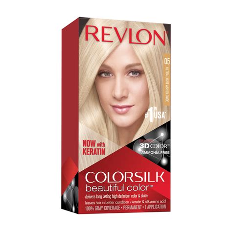 Revlon ColorSilk Beautiful Permanent Hair Color Ultra Light Ash Blonde Count Walmart Com