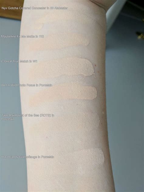 Oxidized Pale Foundation Swatches Porcelain Skin Makeup Foundation For