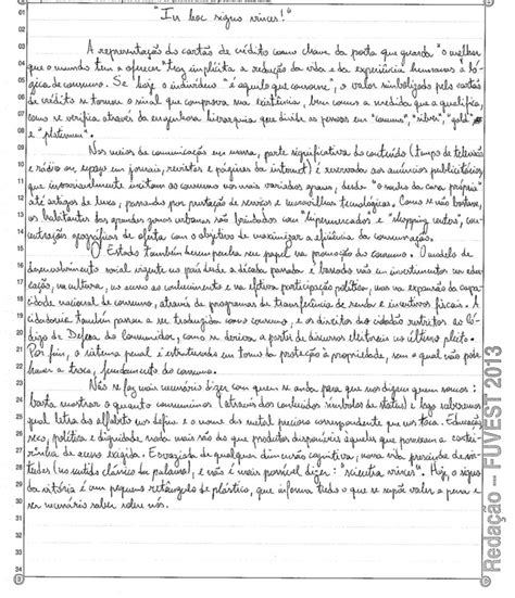 Exemplos De Redação Vestibular Anhanguera