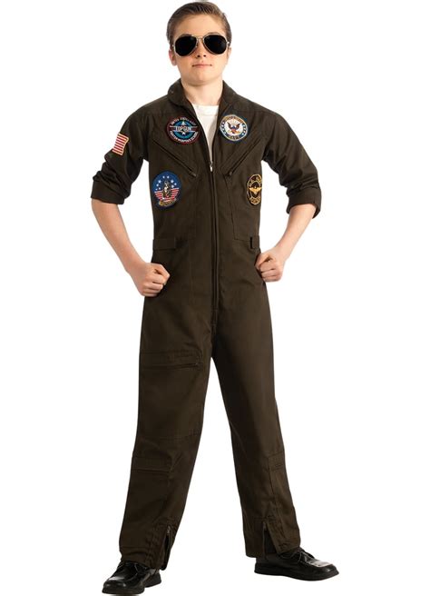 Child Male Top Gun Flight Suit Costume By Rubies 881688