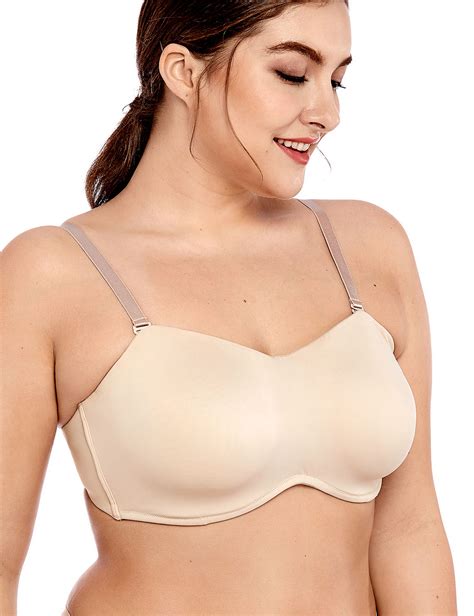 Women S Minimizer Strapless Bra Seamless Underwire Bandeau For Large
