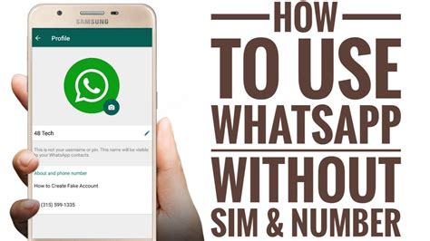 How To Use Whatsapp Without Phone Number And Sim Card By 48 Tech Youtube