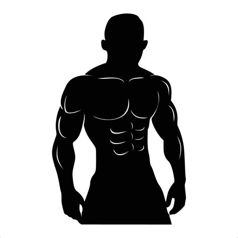 Muscle Man Silhouette Gym Icon Vector Illustration Vector Art At Vecteezy