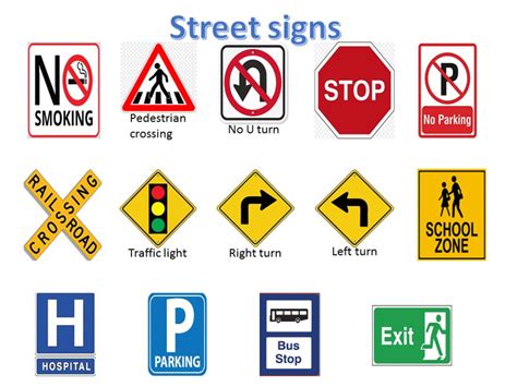 street signs interactive worksheet