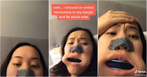 Teen Gets Harmonica Stuck In Her Mouth Regrets Everything