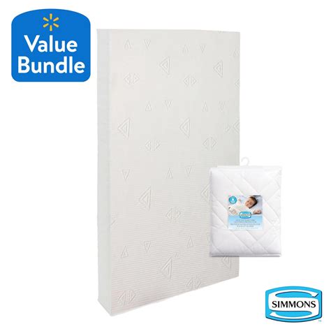 Simmons Silver Dreams 2 In 1 Crib Mattress And Simmons Quilted Polycotton