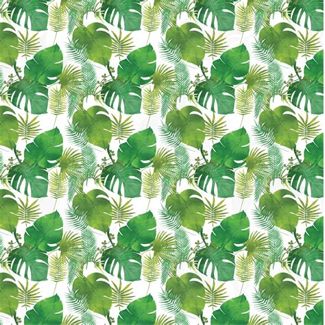 Palm Leaf Pattern Tropical Leaves Digital Paper For Print