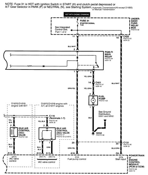 The fuel pump relay is part of the efi main relay. 1998 Honda accord fuel pump wiring diagram