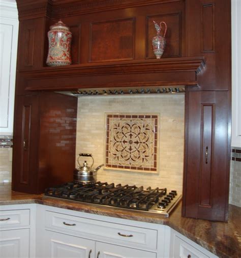 Kitchen backsplash premium bronze metal resin mural medallion hand made textured tile. Kitchen Backsplash - Marble Tiles with Glass Mosaic ...