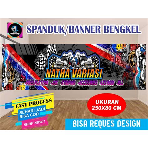 Jual Spanduk Banner Bengkel Motor Model Keren Terbaru Shopee Indonesia