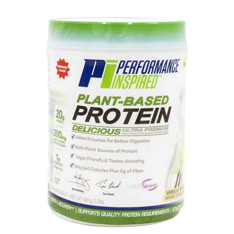 Performance Inspired Nutrition Plant Protein Powder All Natural 20g