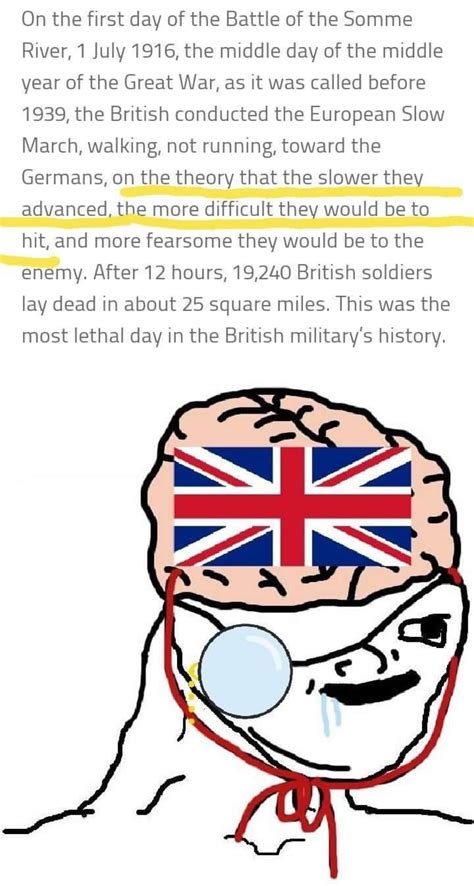 Battle Of The Somme Slower Equals Harder To Hit Brainlet Know