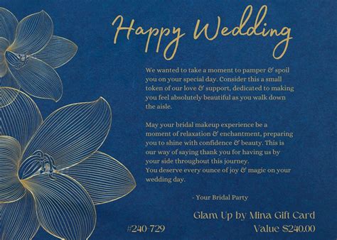 Gift Card for Makeup & Hair Packages — Glam Up By Mina