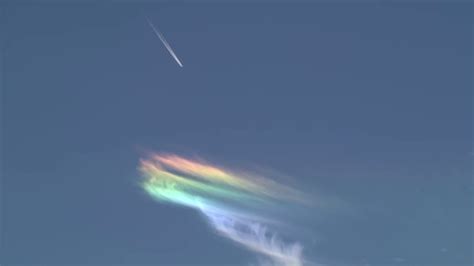 Rare Rainbow Cloud Phenomena Known As A Circumhorizontal Arc Youtube