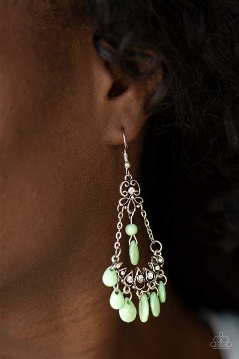 Check spelling or type a new query. Malibu Sunset - green - Paparazzi earrings - JewelryBlingThing