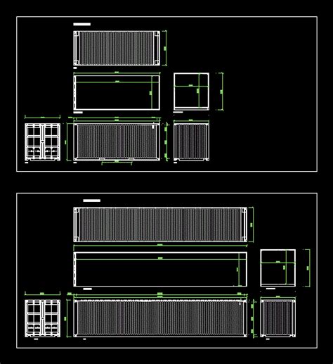 Cad Blocks Shipping Containers Dwg Cadblocksdwg Free