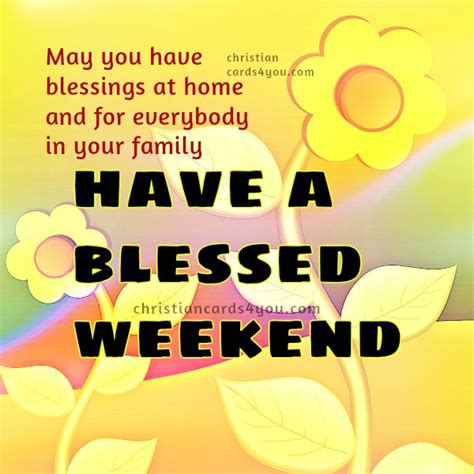 Happy Weekend Blessings Christian Quotes | Christian Cards for You