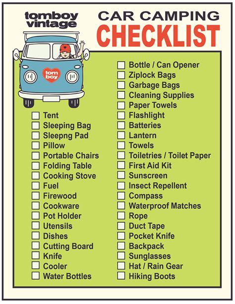 9 Helpful Car Camping Checklist Kitty Baby Love