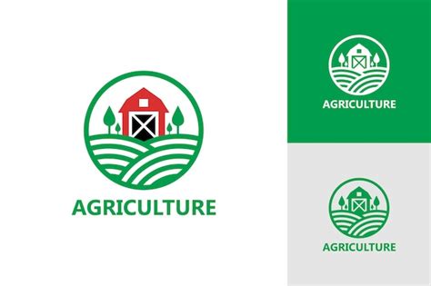 Premium Vector Eco Green Farm With Plant Logo Agriculture Farmer