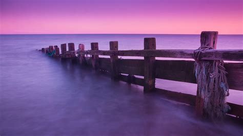 Docks 4k Abandoned Seven Sisters Country Park England Purple Pink