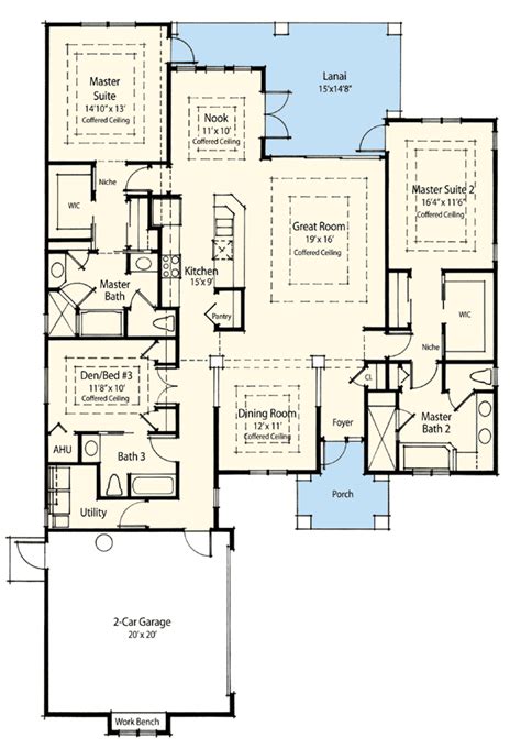 Impressive House Plan With Two Master Suites Pics Home Inspiration