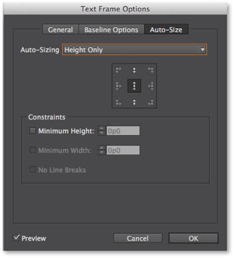 InDesign CC Tip: Auto-Size Text Frame Option | Technology for