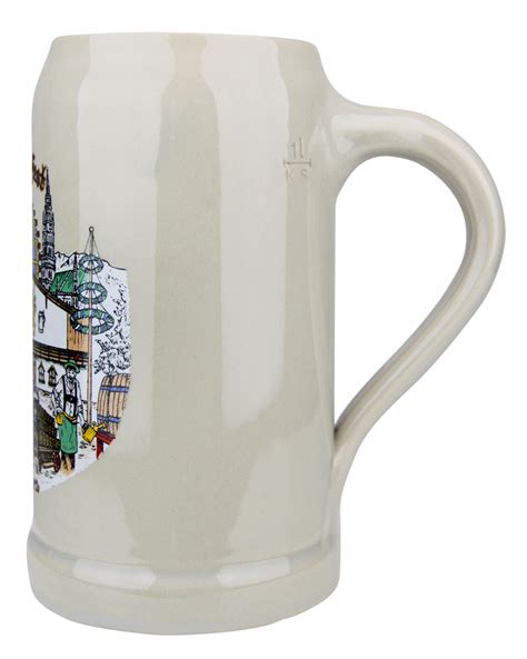 Oktoberfest Stoneware Beer Mug 1 Liter