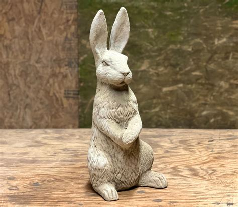 Concrete Massive Rabbit Statue Easter Rabbit Figurine Big Etsy