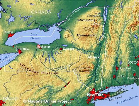 New York Mountains Map Agnese Latashia