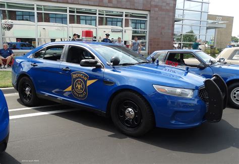 Vintage Michigan State Police Car Old School State Po