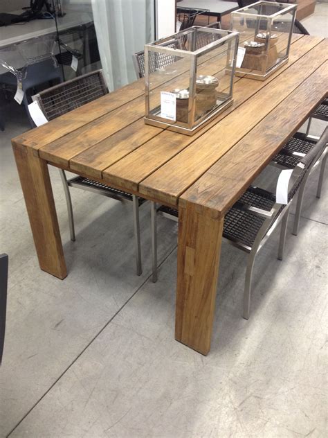 Table de bois extérieure | Table exterieur bois, Table ...