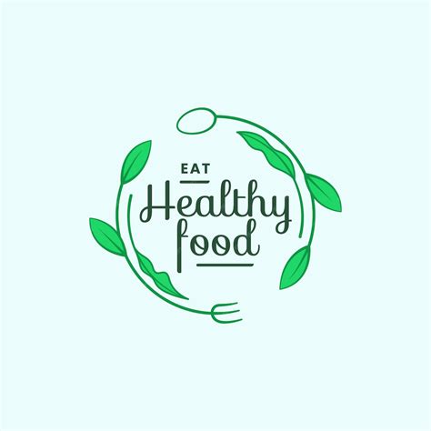 Free Vector Hand Drawn Healthy Food Logo Template