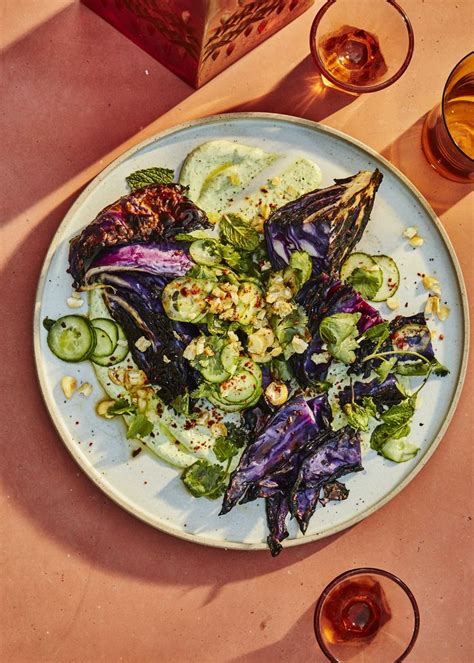 This Charred Cabbage With Goat Cheese Recipe Is Vegetarian Grilling At